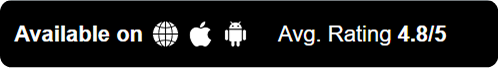 Available on Web, Apple iOS, Android - Avg Rating 4.8/5