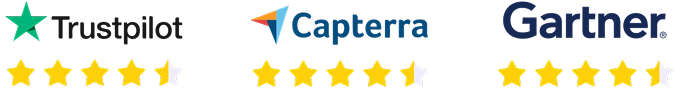 Trustpilot, Capterra, Gartner 5-Star Rated