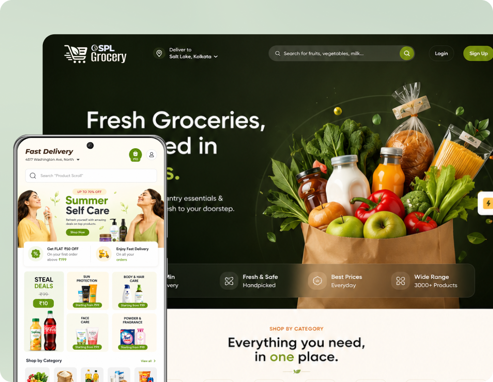 Landing Page & Cart Drawer