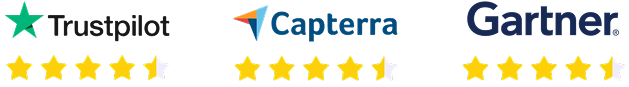 Rated on Trustpilot, Capterra, Gartner