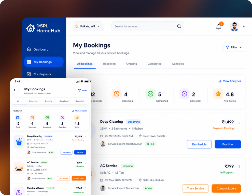 Customer My Bookings